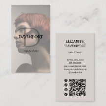 Modern Hair Studio Foto Social Qr Code Monogram