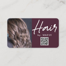 Modern Hair Styling-visitekaartje met QR-code