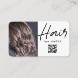 Modern Hair Styling-visitekaartje met QR-code Visitekaartje