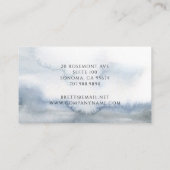 Modern Hair Stylist Abstract Waterverf Blauw Visitekaartje (Achterkant)