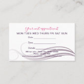 Modern Hair Stylist Afsprakenkaartje (Achterkant)