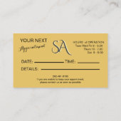 Modern Hair Stylist Black met Gold Accent Visitekaartje (Achterkant)