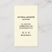 Modern Hair Stylist Gold Scissor  Visitekaartje (Achterkant)