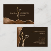 Modern Hair Stylist Gold Scissors Visitekaartje (Voorkant / Achterkant)