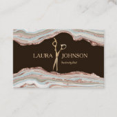 Modern Hair Stylist Gold Scissors Visitekaartje (Voorkant)