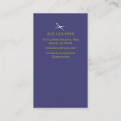 Modern Hair Stylist Grafisch Groen Paars Visitekaartje (Achterkant)