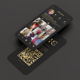 Modern Hair Stylist Instagram Grid Zwart IG Visitekaartje