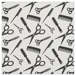 Modern hair stylist patroon zwart wit stof