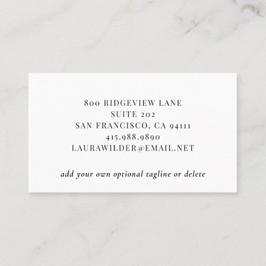 Modern Hair Stylist Photo Visitekaartje (Achterkant)