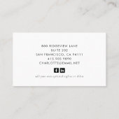 Modern Hair Stylist Photo Visitekaartje (Achterkant)