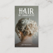 Modern Hair Stylist Photo Visitekaartje (Voorkant)