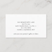 Modern Hair Stylist Photo Visitekaartje (Achterkant)