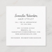 Modern Hair Stylist Photo Visitekaartje (Achterkant)