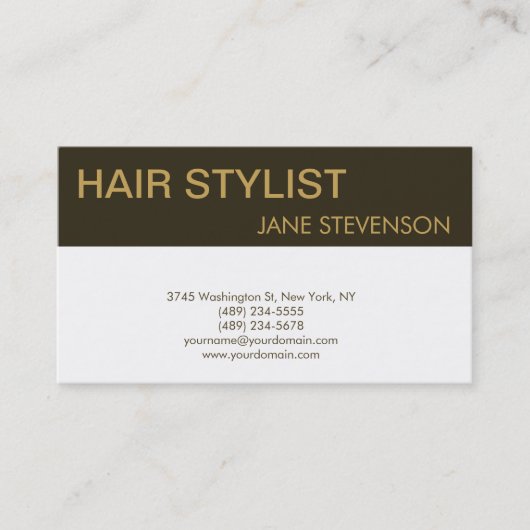 Modern Hair Stylist Professional Visitekaartje (Voorkant)