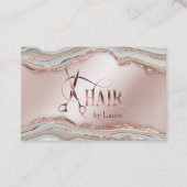 Modern Hair Stylist Roos Gold Scissors Business Ca Visitekaartje (Voorkant)