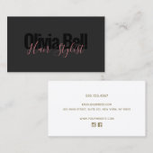 Modern Hair Stylist Roze Zwart Visitekaartje (Voorkant / Achterkant)