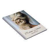 Modern Hair Stylist Salon Custom Photo Script Notitieboek (Rechterzijde)