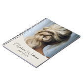 Modern Hair Stylist Salon Custom Photo Script Notitieboek (Linkerzijde)