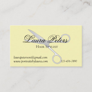 Modern Hair Stylist Scissors Visitekaartje