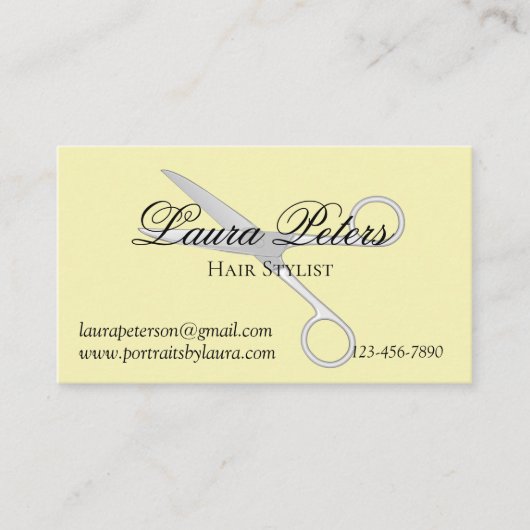 Modern Hair Stylist Scissors Visitekaartje (Voorkant)