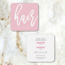 Modern Hair Stylist Script Blush Pink Afspraak