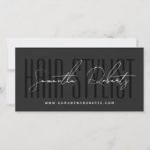 Modern hair stylist script typography gift card (Voorkant)