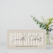 Modern hair stylist script typography gift card (Staand voorkant)
