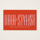 Modern hair stylist script typography gift card visitekaartje (Voorkant)
