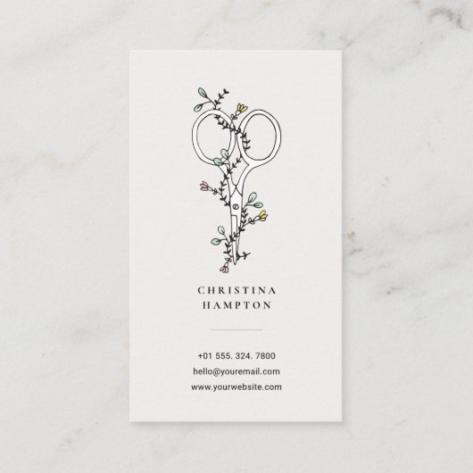 Modern Hair Stylist Visitekaartje (Achterkant)