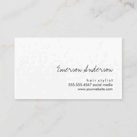 Modern Hair Stylist Visitekaartje (Achterkant)