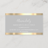 Modern Hairdresser Coiffeur Scissors Drift Grey Visitekaartje (Achterkant)