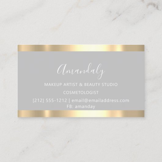 Modern Hairdresser Coiffeur Scissors Drift Grey Visitekaartje (Achterkant)