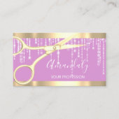 Modern Hairdresser Coiffeur Scissors Drift Spark Visitekaartje (Voorkant)