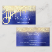 Modern Hairdresser Coiffeur Scissors Gold Royal Visitekaartje (Voorkant / Achterkant)