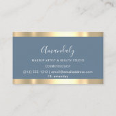 Modern Hairdresser Coiffeur Smoky Blue Visitekaartje (Achterkant)