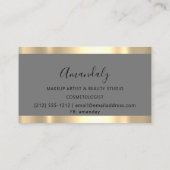 Modern Hairdresser Stylist Coiffeur Gold Scissors Visitekaartje (Achterkant)