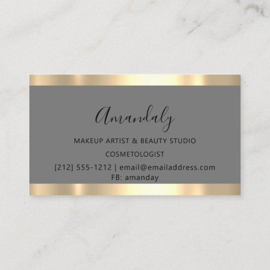 Modern Hairdresser Stylist Coiffeur Gold Scissors Visitekaartje (Achterkant)