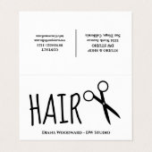 Modern Hairdressers Loyalty Visitekaartje (Buitenkant ongevouwen)