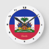 Modern Haïtiaanse vlag, Haïti trendy Home / design Ronde Klok (Voorkant)