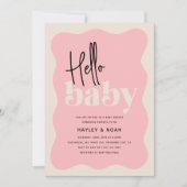 Modern Hallo Baby, aardbei en Baby shower van Crea Kaart (Voorkant)