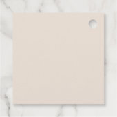 Modern Hallo Baby Roze & Cream Baby shower Bedankjes Labels (Achterkant)