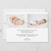 Modern Hallo daar kalligrafie geboorte aankondigin Kaart (Achterkant)