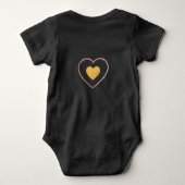 modern hallo MOM roze gouden Folie hart Romper (Achterkant)