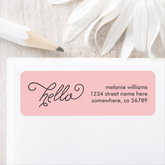 Modern Hallo Return Address Label (Insitu)