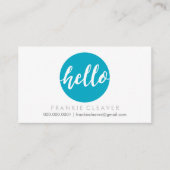 MODERN HALLO SCRIPT met de hand getekende, vetgedr Visitekaartje (Voorkant)