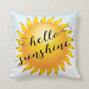Modern Hallo Sunshine Decorative Sierkussen