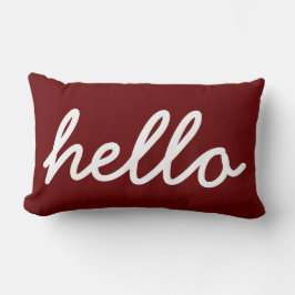Modern Hallo Typografie Lumbar Pillow Kussen
