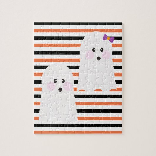 Modern Halloween Cute Ghost Legpuzzel (Verticaal)
