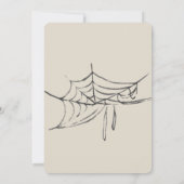 Modern Halloween eenvoudige griezelige spin partij Kaart (Achterkant)