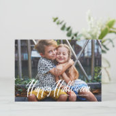 Modern Halloween-fotokaart | Horizontaal Feestdagenkaart (Staand voorkant)